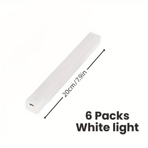 6X LED Motion Sensor PIR Night Light Cordless Battery Powered Closet Stair Light - Picture 12 of 13