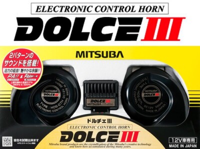 Mitsuba Dolce Horn ＳＷ52 12V MITSUBA HOS-07B DOLCEIII Electronic Horn 12V4.5Ax2 114dB/2m