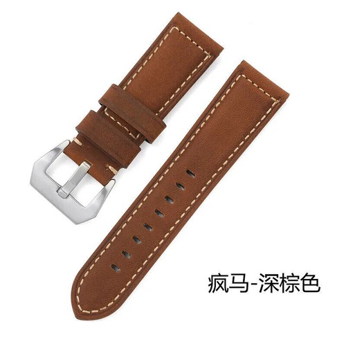 Watch Band 20mm 22mm 24mm 26mm Watch Strap Matte Glossy Oil Wax Genuine Leather - Picture 65 of 75