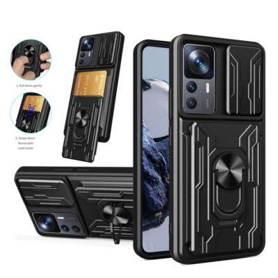 Magnetic Stand Card Slot Case Cover For Xiaomi Redmi Note 10 11 Pro Mi 11T 12T