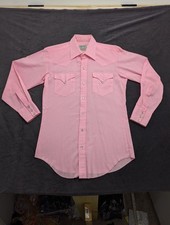 Vintage H Bar C California Ranchwear Pink Western Pearl Snap Shirt