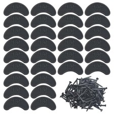 30 Pcs Rubber Shoe Heel Plates Tap Tips Repair Pad Replacement for Boots