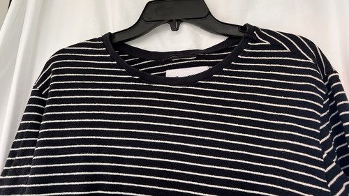 Corridor New York schwarz weiß gestreiftes Langarm T-Shirt Herren Small minimalistisch - Bild 2 von 5