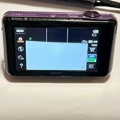 Sony Cyber-Shot DSC-WX70 Camera 16.2MP Purple Tested w/ Battery
