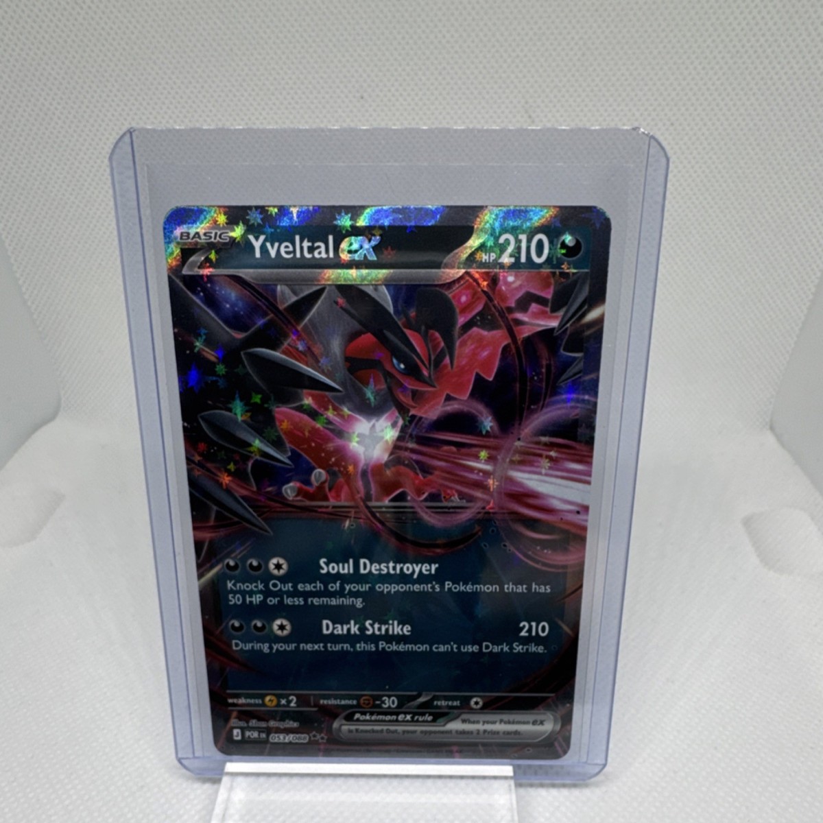 Pokémon Yveltal EX XY8 63/88 Full Art Holo Dark Basic 210 HP 210