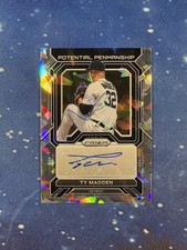 2023 Panini Prizm #PP-TM Ty Madden Potential Penmanship Cracked Ice Auto Tigers
