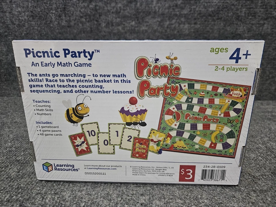 Learning Resources PICNIC PARTY An Early Math Game - Image 2 of 3