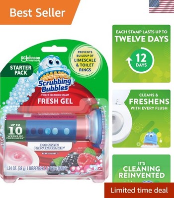 Scrubbing Bubbles Toilet Cleaning Gel Stamps - Effortless Freshness, 1.34 oz