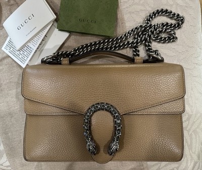 Gucci Leather Crystal Dionysus Small Top Handle