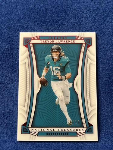 2022 Panini National Treasures - Trevor Lawrence #16 Jersey Number Red 06/16