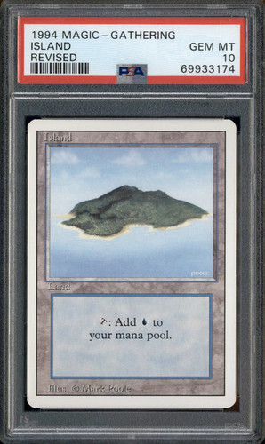 1994 Magic The Gathering überarbeitete Insel PSA 10