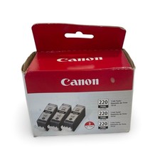 Canon PGI-220 Black Ink Cartridge 3-Pack Genuine OEM 2945B004 PGBK SEALED
