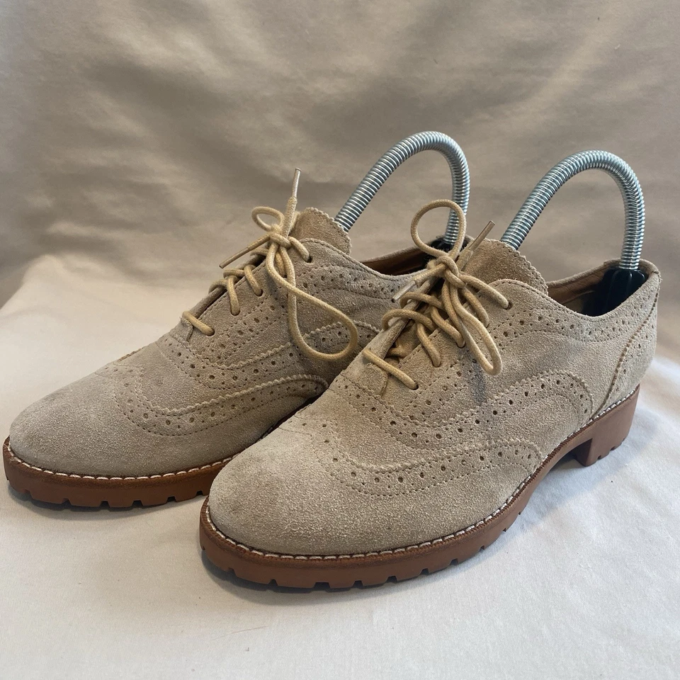 Zapatos Sperry Top Sider para mujer talla 6M Ashbury Oxford gamuza beige punta de ala mocasín Foto 2 de 4