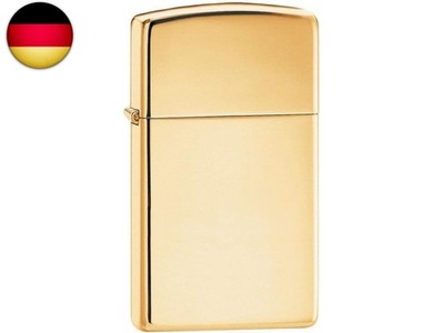 Zippo Sturmfeuerzeug - High Polished Brass Slim, Base Model - Nachfüllbar -