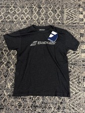 Babolat Exercise Men s Large Tee Shirt Black Heather Tennis Pickleball BRAND NEW