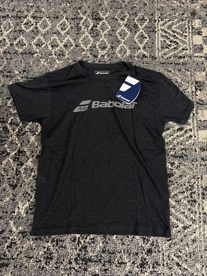 Babolat Exercise Men s Large Tee Shirt Black Heather Tennis Pickleball BRAND NEW