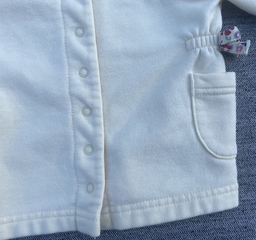 Baby Gap Infant Girl Size 3-6M LIGHT YELLOW Vintage Long Sleeve Shirt Pockets - Picture 5 of 9