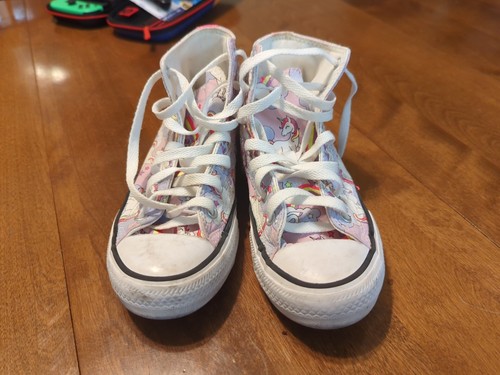 Converse Kids' Chuck Taylor Unicorn Rainbow All Star Sneaker Size W4 - Picture 3 of 24