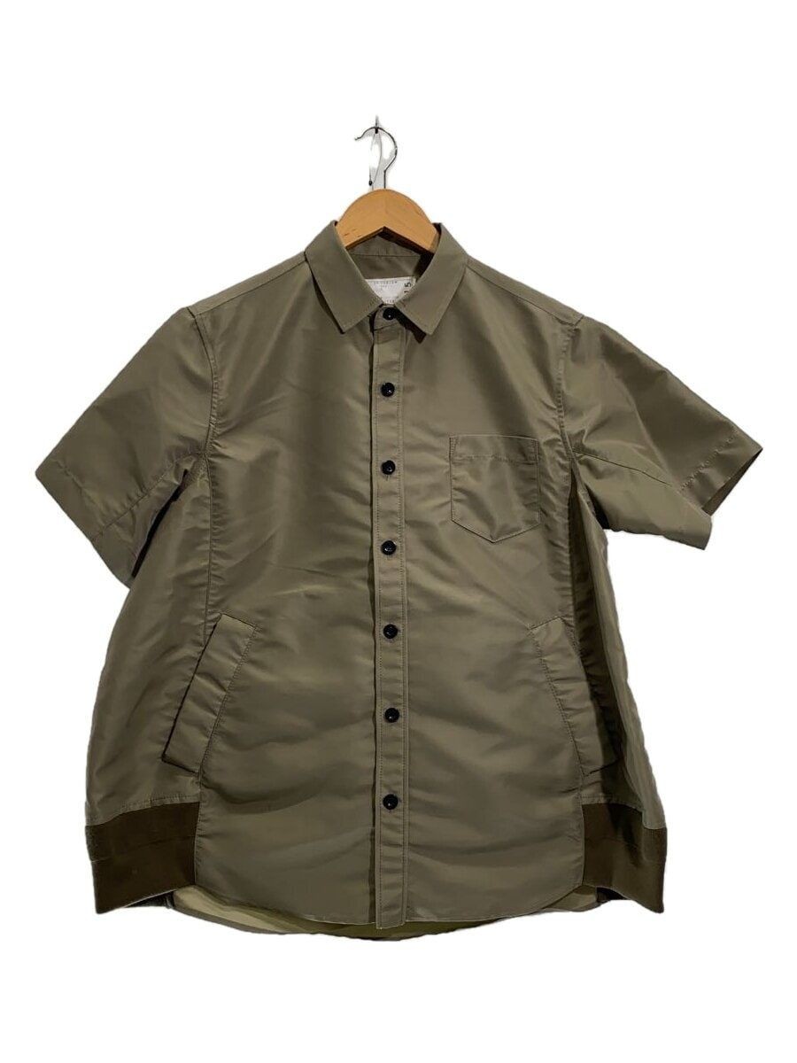 Sacai Short Sleeve Shirt 25ss Nylon Twill 2 Khaki Solid 25