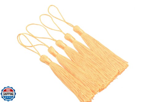 KONMAY 20pcs Silky Handmade Tiny(3.5'') Soft Craft Mini Tassels with Loops fo