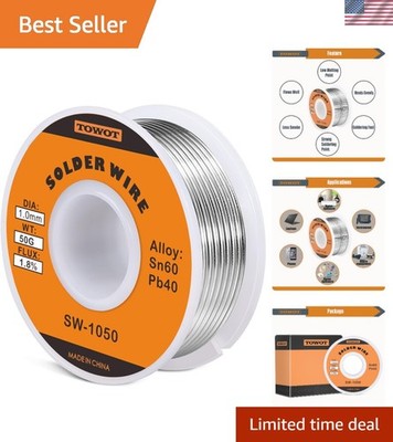 Tin Lead Rosin Core Solder Wire 50g, 1.0mm - Quick, Reliable Connections
