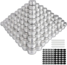 234 Pack 1/2 OZ Aluminum Screw Lid Tins for DIY Crafts  Labels