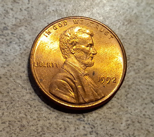 1992 Lincoln Memorial Penny, DDR, Major Doubling In The Lettering On The Reverse - Picture 1 of 12