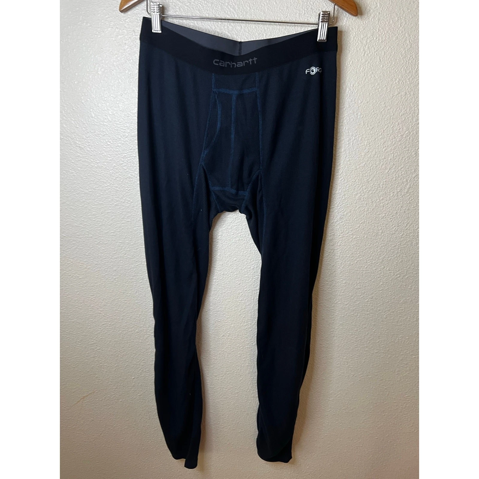 Carhartt navy blue thermal mid weight base layer pants long johns MEN LARGE TALL