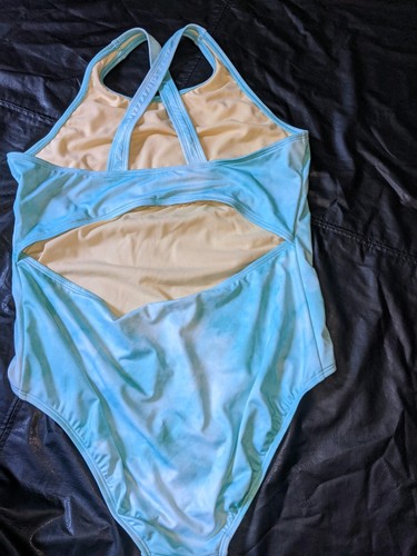 Land's End Swimsuit Girls Size 16+ Mermaid Sequins Blue Multicolor One Piece - Picture 14 of 24