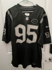 New York Jets Quinnen Williams Nike Rivalries Gotham Football Jersey Black L XL