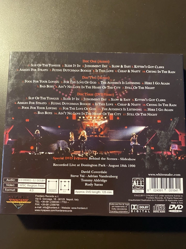 CD Whitesnake Live At Donington 1990 Special Edition Box Set 2 CD+1DVD Digipak - Bild 2 von 4