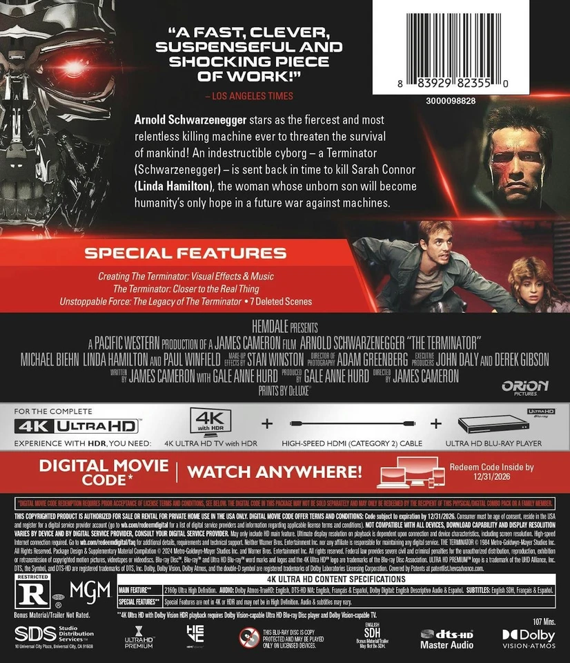The Terminator 4K UHD Blu-ray NEW Foto 4 de 4