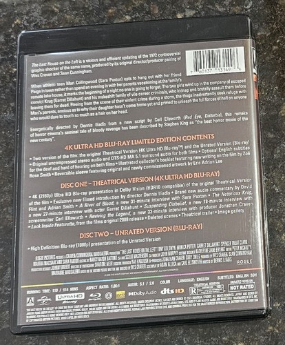 THE LAST HOUSE ON THE LEFT Arrow Video 4K & Blu-ray Theatrical Unrated Slipcover - Picture 5 of 7