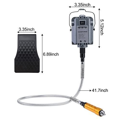 Flex Shaft Rotary Tool 1000W Hanging Grinding Machine Rotary Carver Foot Pedal - Picture 5 of 9