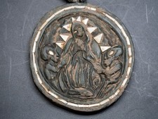 Tula Maya Massive Pre Columbian Lady Guadalupe Serpentine Pendent W Beads