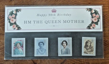 Presentation Pack of 4 Stamps 1990 Happy 90th Birthday 210 2 8 90