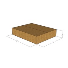 25 20x16x4 Kraft Brown Corrugated Shipping Boxes 32 ECT Single-Wall New