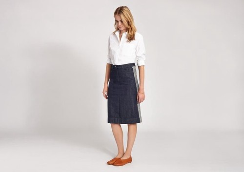 Seltener TOAST: japanischer Selvedge-Jeansrock für Damen (HIRO): UK 16 - Bild 6 von 13