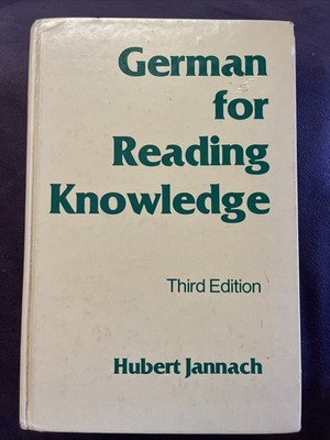 German for Reading Knowledge 3rd Edition Jannach Hubert Perdue University Hard