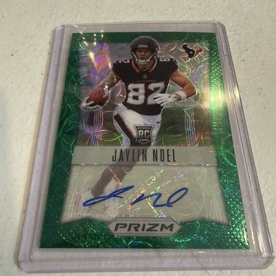 2025 Panini Prizm Jaylin Noel Green Scope Throwback Auto /75 Texans Rookie RC