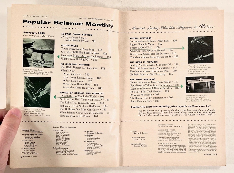 1958 Feb POPULAR SCIENCE Inside Russia by Car SPY SATELLITES Hi-Fi Systems MORE - Image 4 of 4