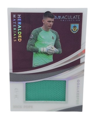 2021 Panini Immaculate Soccer Nick Pope Heralded Materials /49 Numbered Burnley
