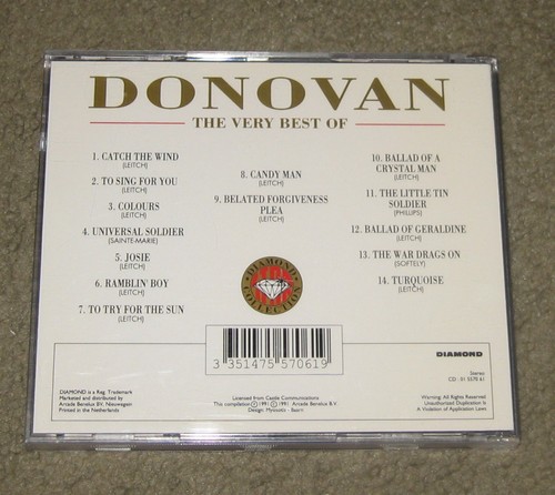 Donovan - The Very Best Of Donovan (CD, 1991, Diamond Records) - Afbeelding 2 van 4