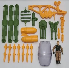 GI Joe The General Vehicle Parts lot W/ Major Storm Missiles Guns Struts Radar +