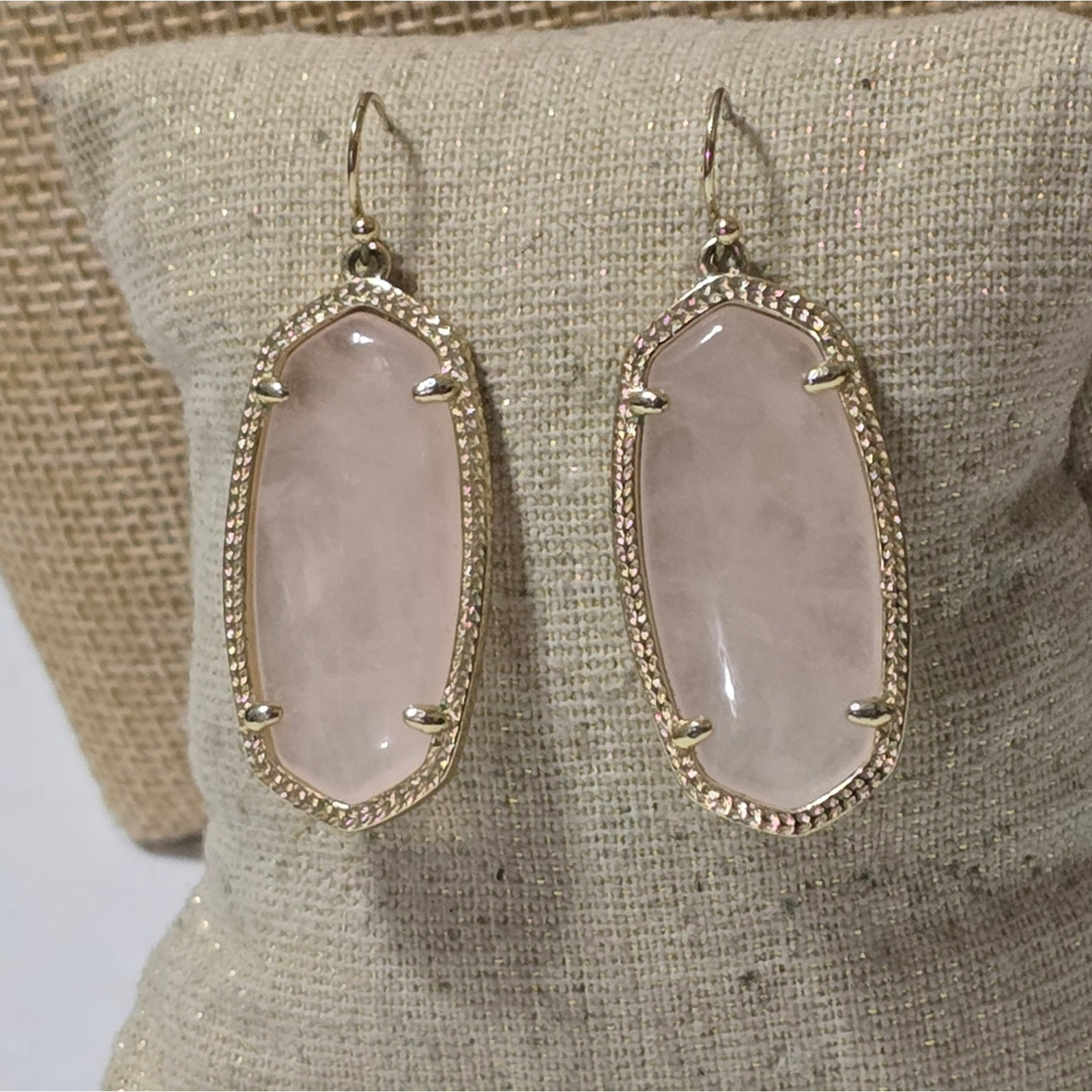 Kendra Scott Gold and Light Pink Elle Earrings