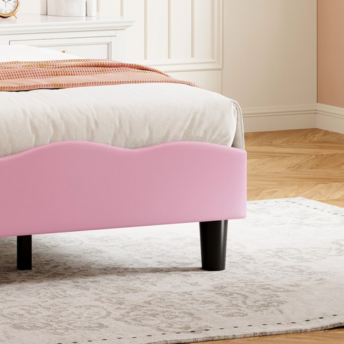 90x200 Mädchen Kinderbett Weiß Polsterbett LED Schmetterlings Prinzessinnenbett - Bild 12 von 12