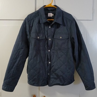 Huckberry Flint and Tinder Quilted Shirt Jacket Navy Sz M Medium Heritage Chore