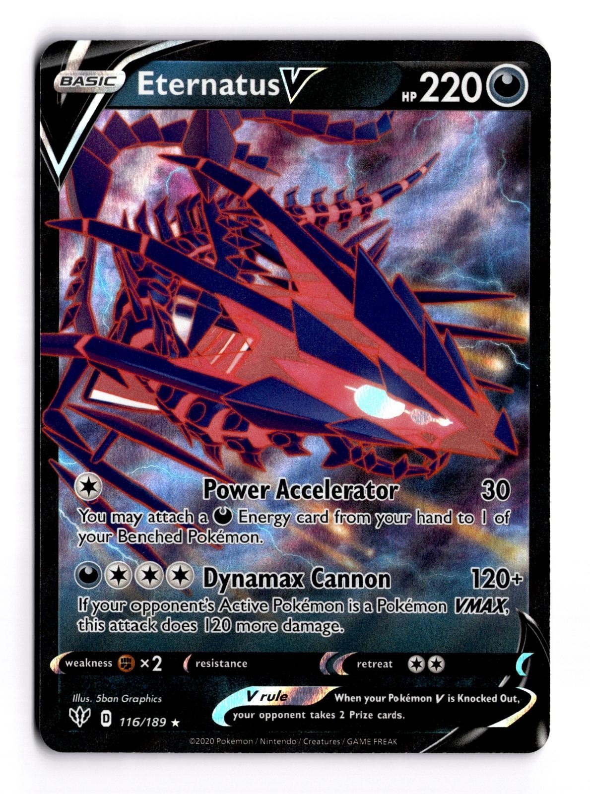 Eternatus V 116/189 Holo V Rare Darkness Ablaze Pokemon Near Mint