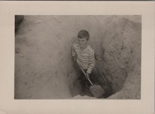 Digging a hole VINTAGE PHOTO East Sandwich Barnstable County, Massachusetts Dig