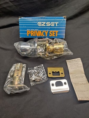 NEW - Open Box EZ-SET BP-102TU-GN-US3X26 - Chrome & Brass Privacy Lock